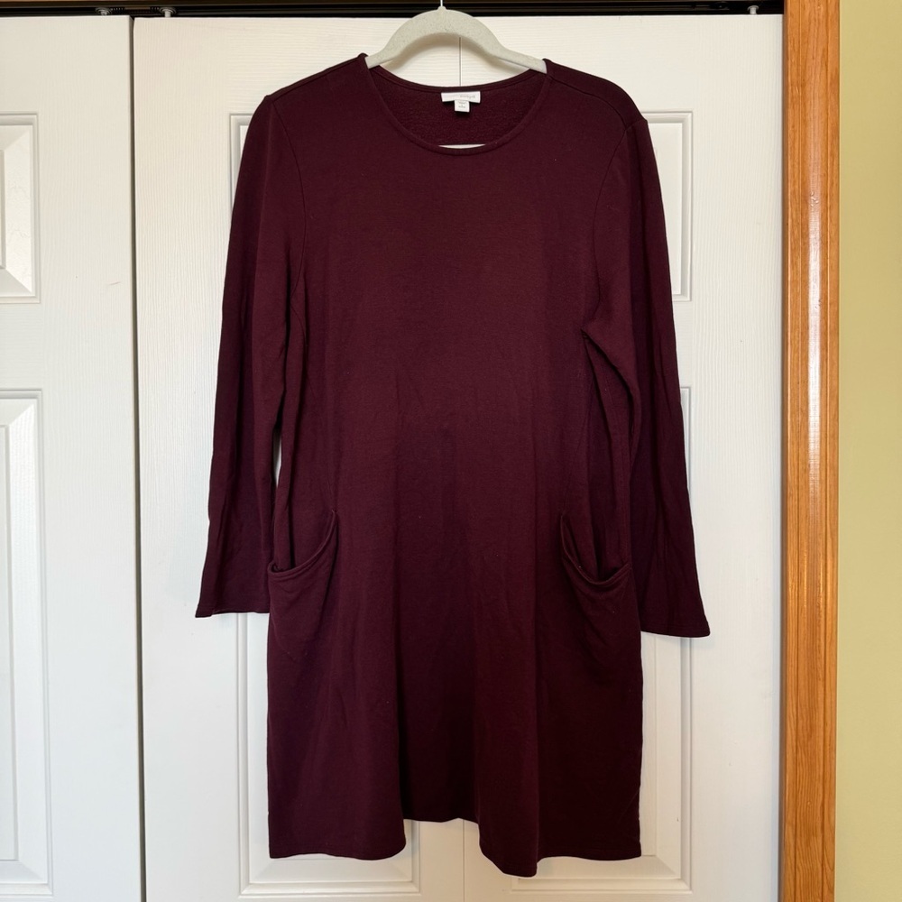 Pure Jill Modal‎ Blend Knit A Line Tunic Top With Pockets Size Large